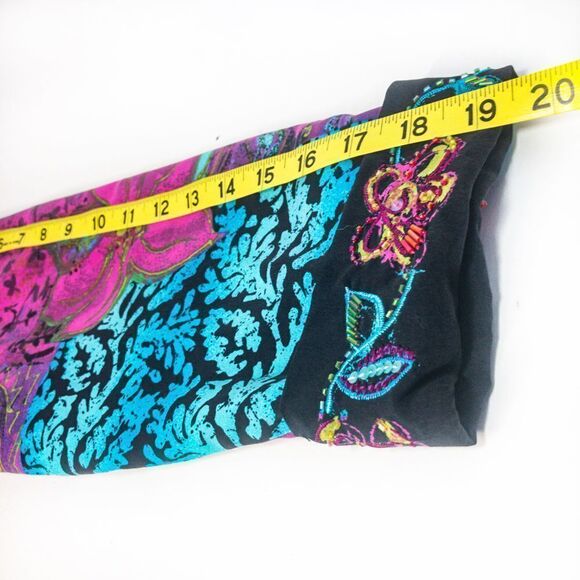 Vintage Batik Silk Embellished Jacket Nancy Bolen City Girl Sz S - Picture 12 of 13